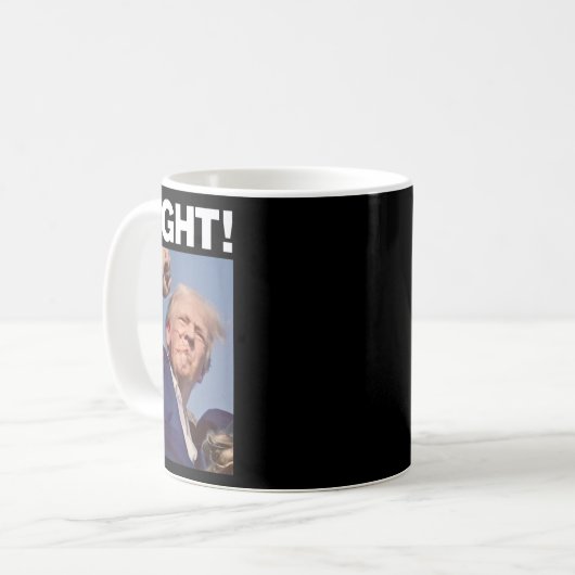 Trump Shot 2024 Kaffeetasse (Vorderseite Links)