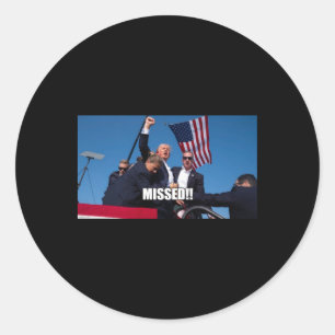 Trump Shot 2024 Runder Aufkleber