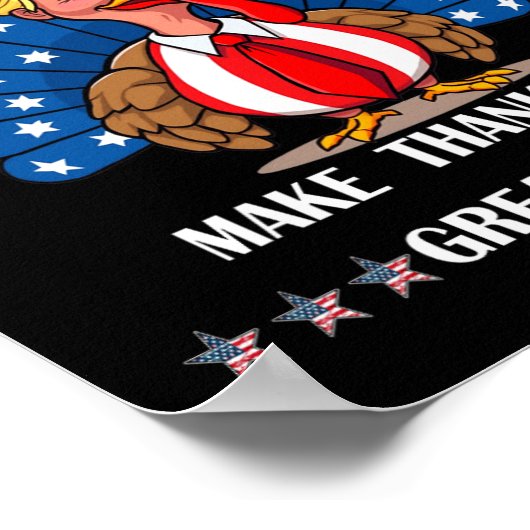 Trump, sie essen den Truthahn-Erntedank-Spaß Poster (Ecke)