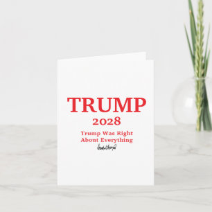 Trump-Signatur 2028 Personalisierter Name Feiertagskarte