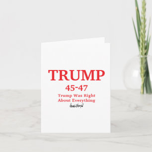 Trump-Signatur 45-47 Personalisierter Name Feiertagskarte