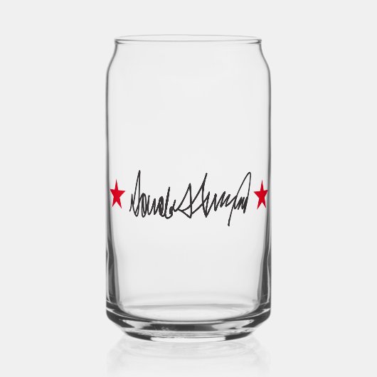 Trump-Signatur Dosenglas (Vorderseite)