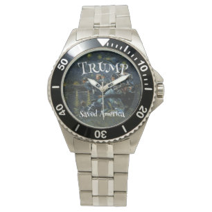 Trump-Signatur Dunkelblau Freedom Family Faith Armbanduhr