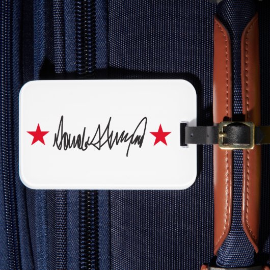Trump-Signatur Gepäckanhänger (Vorderseite Insitu 4)