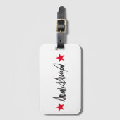 Trump-Signatur Gepäckanhänger (Vorderseite Vertikal)