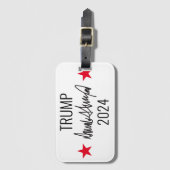 Trump-Signatur Gepäckanhänger (Vorderseite Vertikal)