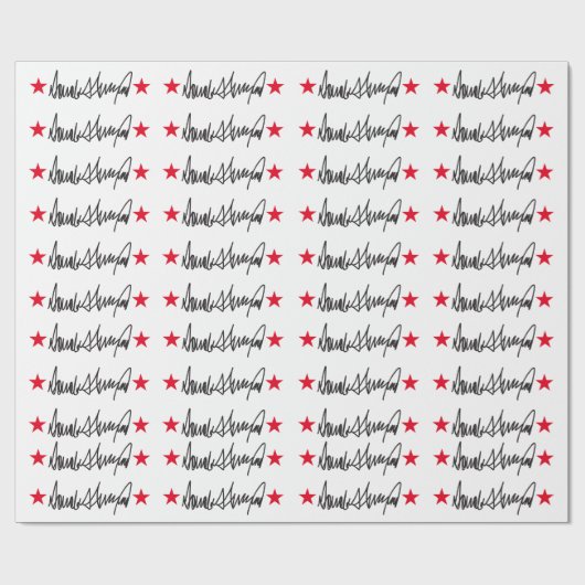 Trump-Signatur Geschenkpapier (Flach)