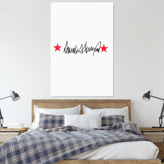 Trump-Signatur Leinwanddruck (Insitu (Schlafzimmer))
