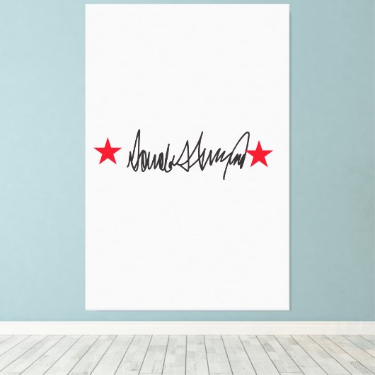 Trump-Signatur Leinwanddruck (Insitu (Holzboden))