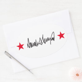 Trump-Signatur Ovaler Aufkleber