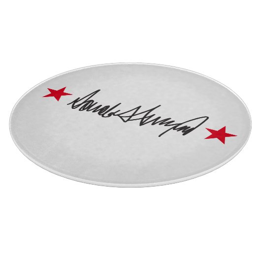 Trump-Signatur Schneidebrett (Ecke)