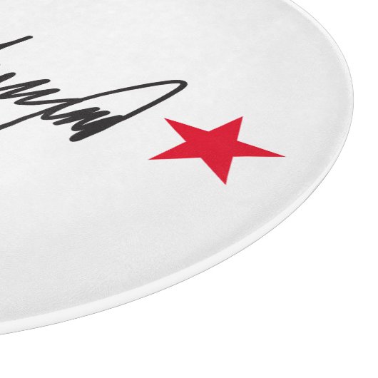 Trump-Signatur Schneidebrett (Ecke)