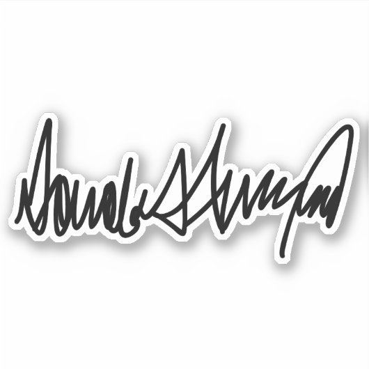 Trump Signature Decal Aufkleber (Vorderseite)