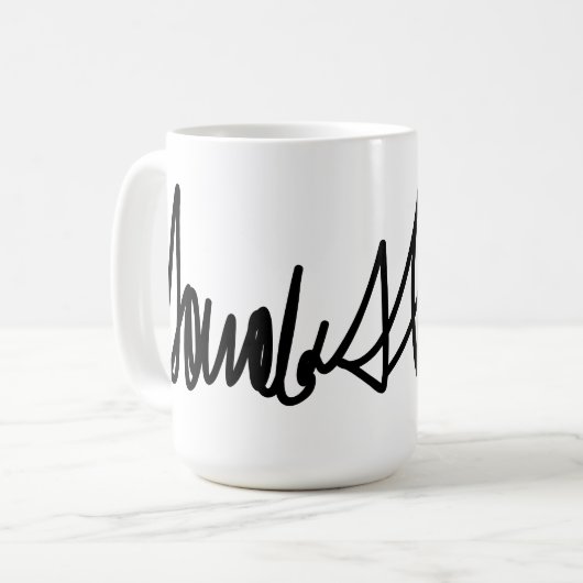 Trump Signature Decal Kaffeetasse (Vorderseite Links)