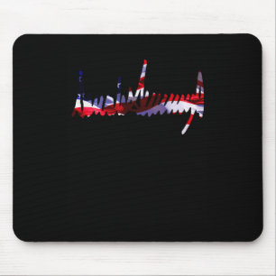 Trump Signature USA Flag 4. Juli 2024 Maga T-Shirt Mousepad