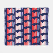 Trump-Silhouette 2024 Fleecedecke (Vorderseite (Horizontal))