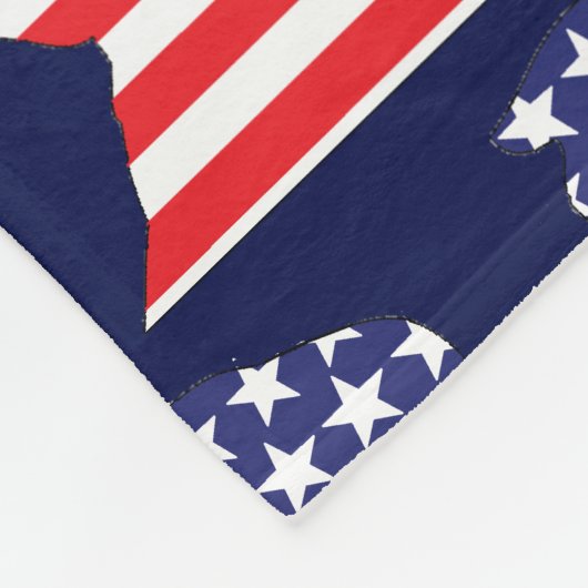 Trump-Silhouette 2024 Fleecedecke (Ecke)