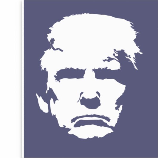 TRUMP-Silhouette Aufkleber (Vorderseite)