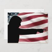 Trump Silhouette USA Flag Postkarte (Vorne/Hinten)