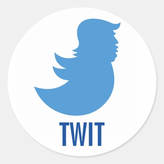 Trump Sind zum Kotzen Sticker: "TWIT" Runder Aufkleber (Vorderseite)