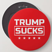 Trump Sind zum Kotzen weißen Schriftart Button (Vorne & Hinten)