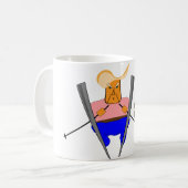 Trump Skis in Jeans Kaffeetasse (Vorderseite Links)