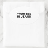 TRUMP SKIS IN JEANS OVALER AUFKLEBER (Tasche)
