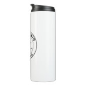 Trump Skis in Jeans Thermosbecher (Nach rechts gedreht)