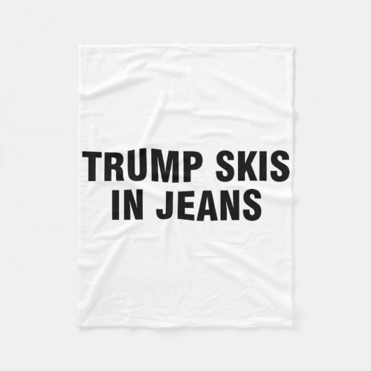 Trump Skiut in Jeans Fleecedecke (Vorderseite)