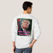Trump Slogan Basic Long Sleeve T - Shirt (Schwarz voll)