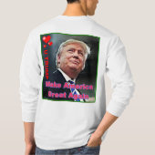 Trump Slogan Basic Long Sleeve T - Shirt (Rückseite)