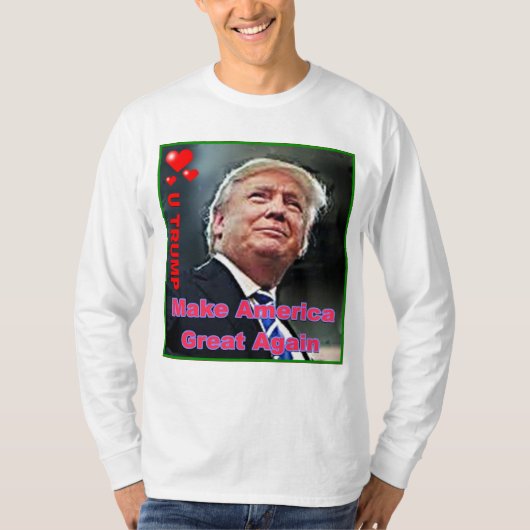 Trump Slogan Basic Long Sleeve T - Shirt (Vorderseite)