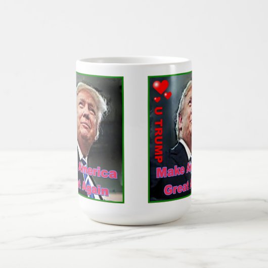 Trump Slogans Morphing Tasse (Zentrum)