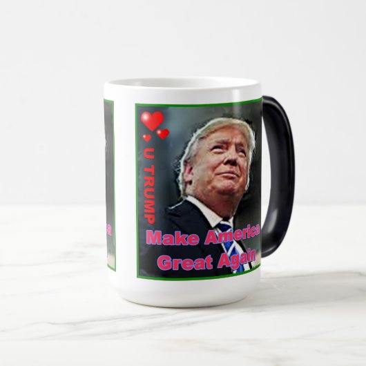 Trump Slogans Morphing Tasse (VorderseiteRechts)