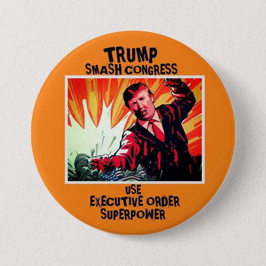 Trump smassierter Kongress Button (Vorderseite)
