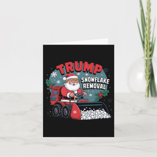 Trump Snowflake Weihnachten Funny Trump Snowplow X Karte (Vorderseite)