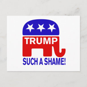 Trump, so eine Schande! Postkarte