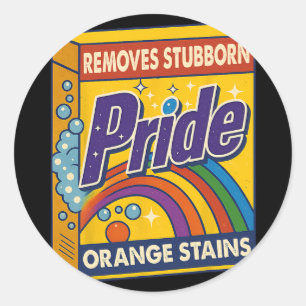 Trump soll Stubborn Orange Stains Pride entfernen Runder Aufkleber