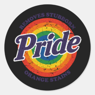 Trump soll Stubborn Orange Stains Pride entfernen Runder Aufkleber
