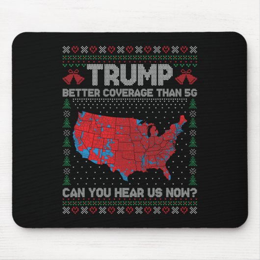 Trump sollte besser abdecken als 5 g Ugly Christma Mousepad (Vorne)