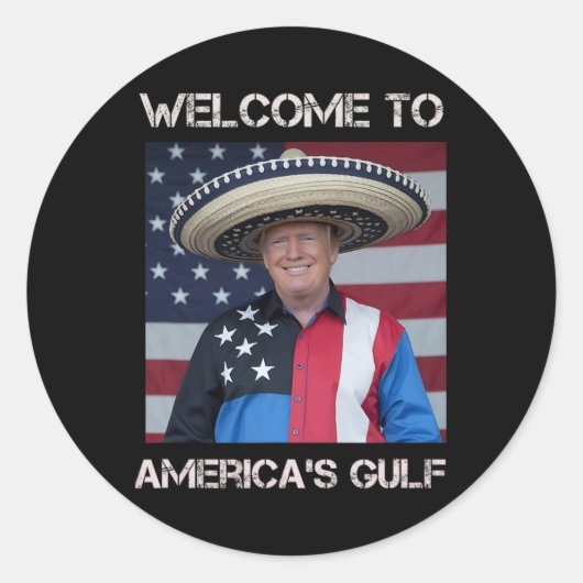 Trump Sombrero - Willkommen im Golf von Mexiko 1 Runder Aufkleber (Vorderseite)