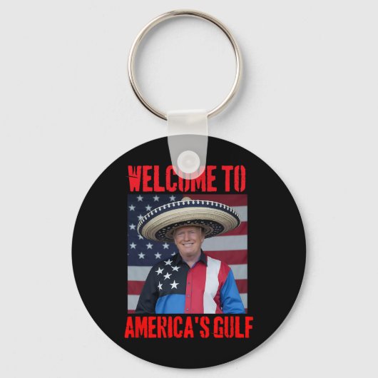 Trump Sombrero Willkommen im Golf von Mexiko Schlüsselanhänger (Vorderseite)