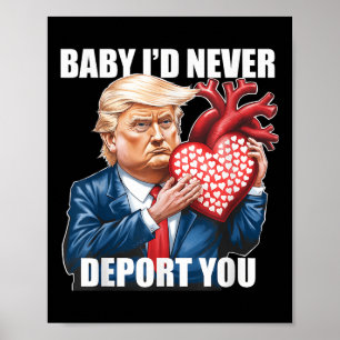 Trump Spaß Baby ich würde dich nie lustig abschieb Poster