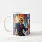Trump Spelunking Höhle in einer schönen Höhle MAGA Kaffeetasse (Links)