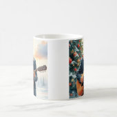 Trump spielt akustische Gitarre von Weihnachtsbaum Kaffeetasse (Mittel)