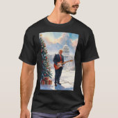 Trump spielt Electric Guitar Christmas US-Hauptsta T-Shirt (Vorderseite)