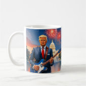 Trump spielt Elektrische Gitarre US-Hauptstadt Feu Kaffeetasse (Links)