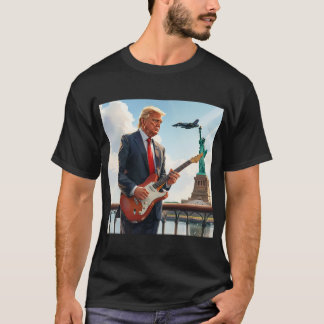 Trump spielt Gitarre in der Statue Liberty T-Shirt