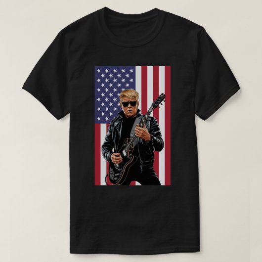 Trump spielt Gitarre T-Shirt (Design vorne)