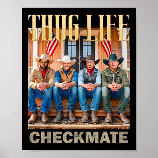 Trump Squad Thug Life Trump Vance Kennedy Elon Poster (Vorne)